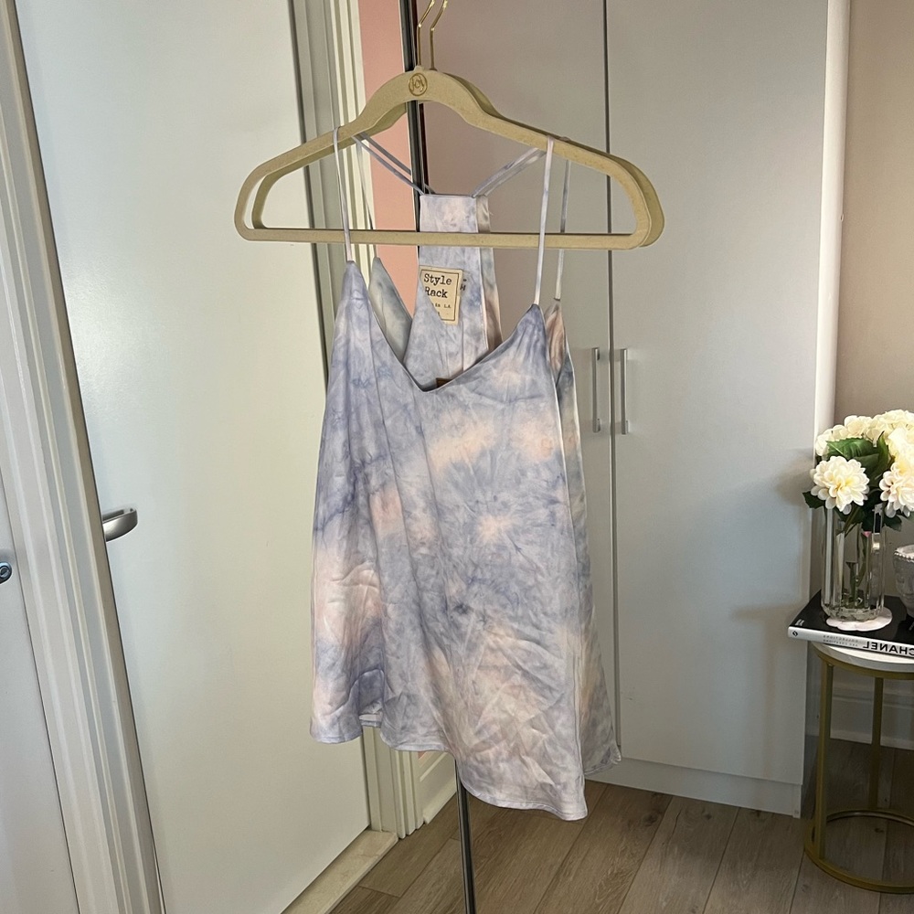 NWT Purple Watercolor Tank Top Style Rack